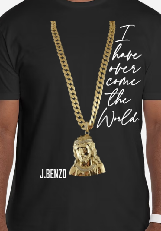 J.BENZO / GOLD CHAIN JESUS PENDANT DESIGNER SHIRT. LIMITED STOCK 🚨🚨 DON'T MISS OUT!!!