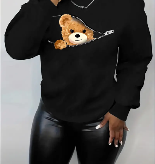 WOMEN TEDDY BEAR SWEATSHIRT