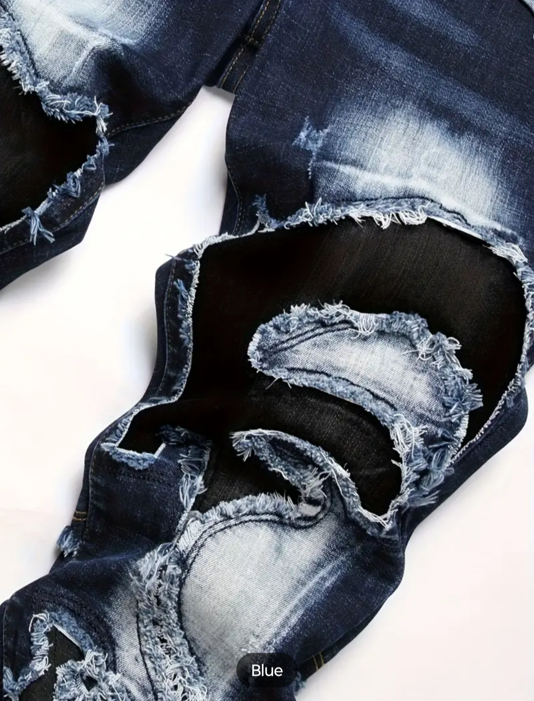 MEN BLEACH WASHED DISTRESSED JEANS