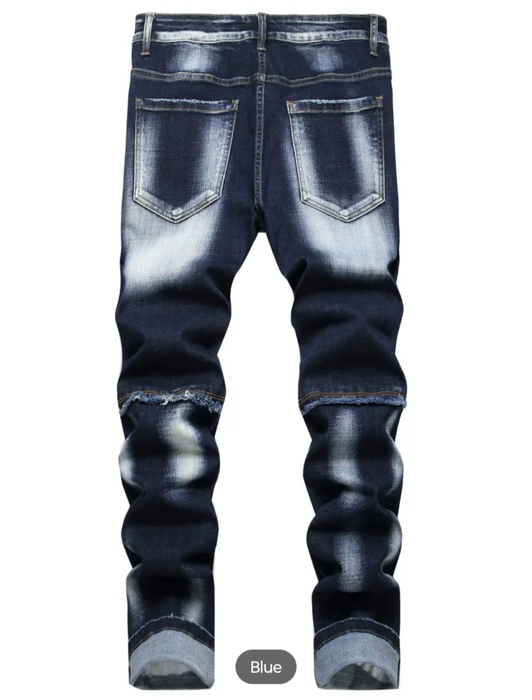 MEN BLEACH WASHED DISTRESSED JEANS